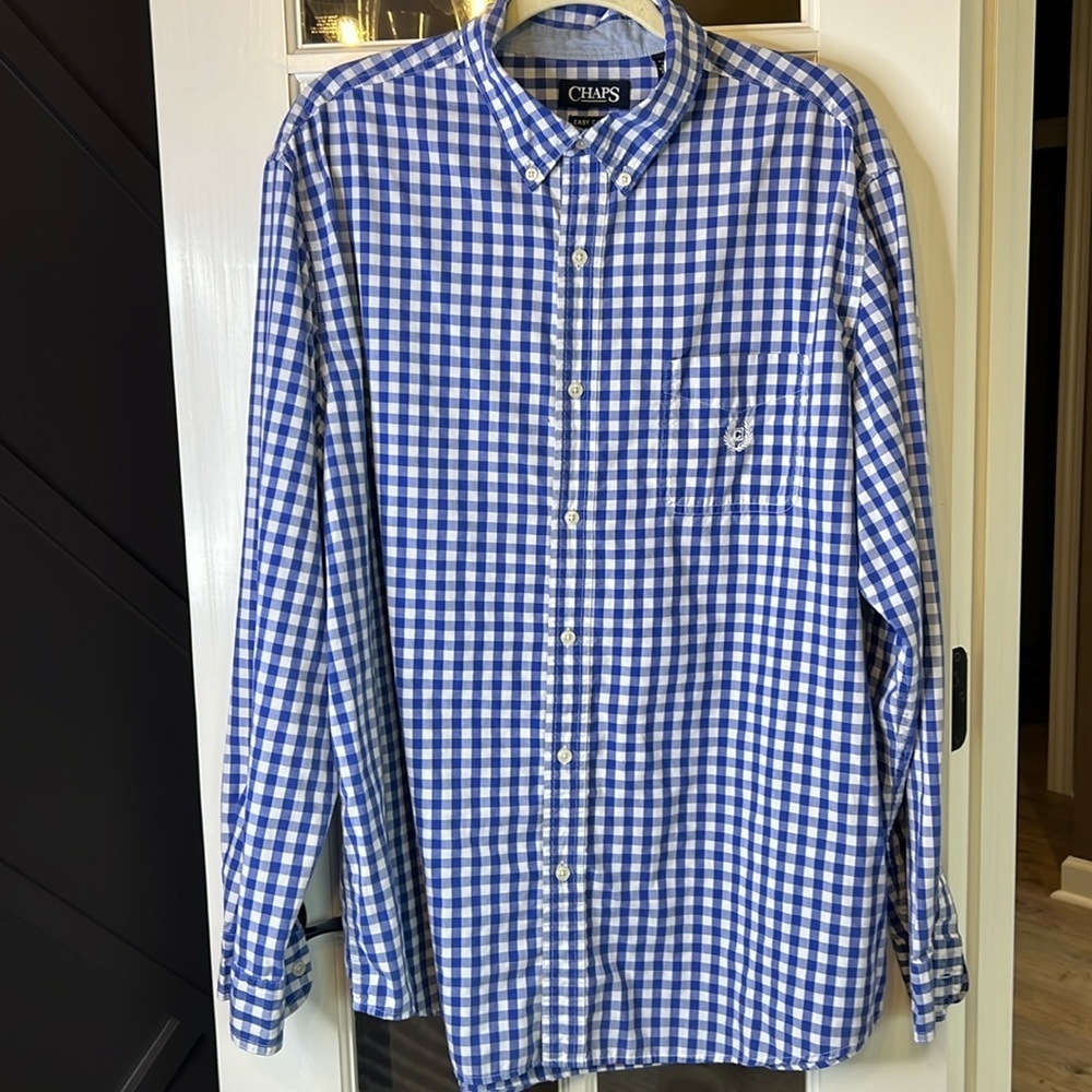 CHAPS by Ralph Lauren Easy Care Long Sleeve Button Down Size XL